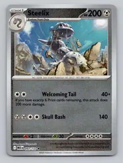 Reverse Holo Steelix 093/132 Rare Mega Evolution Pokemon - Image 1