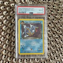 Pokemon Dark Gyarados Team Rocket 1st Edition Holo PSA 8 8/82 English 2000 - Image 1
