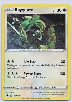 Rayquaza SWSH029 Black Star Promo Holo Pokemon Near Mint Sword & Shield NM - Image 1