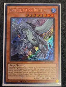 Yugioh! Gameciel, the Sea Turtle Kaiju BLC1-EN005 Secret Rare 1st Ed Sealed NM - Image 1