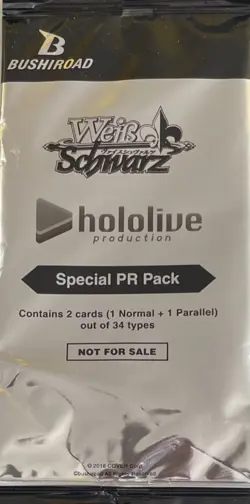 New - Weiss Schwarz Hololive Special PR Pack (1 Normal 1 + Parallel Card) Sealed - Image 1