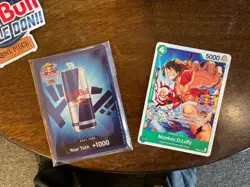 MONKEY D LUFFY RED BULL X ONE PIECE PRB02-005 PROMOTION CARD AND DOUBLE DON - Image 1