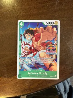 MONKEY D LUFFY RED BULL X ONE PIECE PRB02-005 PROMOTION CARD AND DOUBLE DON - Image 3
