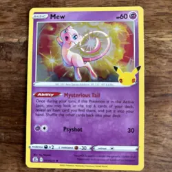 Pokemon Mew TCG Celebrations Card 11/25 NM Condition - Image 1
