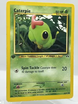 Caterpie 53/75 Neo Discovery 1st Ed Non Holo WotC 2000 Vintage Pokemon TCG Card - Image 2