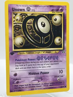 Unown [O] 69/75 Neo Discovery 1st Ed Non Holo WotC 2000 Vintage Pokemon TCG Card - Image 2