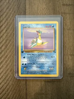 Vintage Pokemon TCG Lapras 1st Edition Fossil Non Holo Unlimited Rare Card 25/62 - Image 1