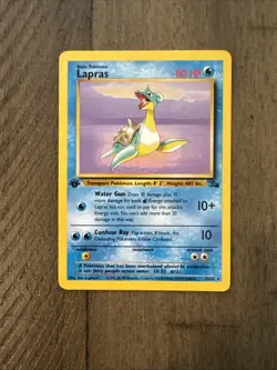 Vintage Pokemon TCG Lapras 1st Edition Fossil Non Holo Unlimited Rare Card 25/62 - Image 3