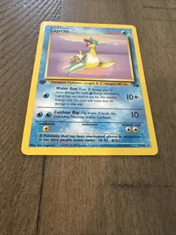Vintage Pokemon TCG Lapras 1st Edition Fossil Non Holo Unlimited Rare Card 25/62 - Image 4