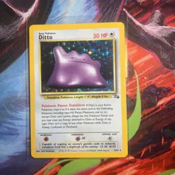 Pokemon TCG Ditto Fossil Holo Rare Unlimited Card 3/62 NM - Image 1