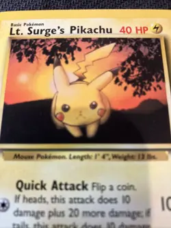 Pokemon TCG Lt. Surge's Pikachu Card #84/132 Gym Challenge, Regular Non-Holo NM! - Image 2