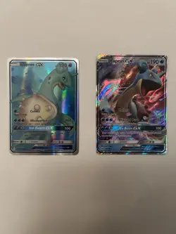 Pokemon Lapras GX Full Art Holo Card Lot Sun & Moon Set 2 Cards English 2017 - Image 1