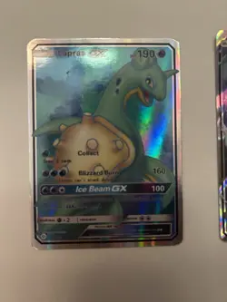 Pokemon Lapras GX Full Art Holo Card Lot Sun & Moon Set 2 Cards English 2017 - Image 2