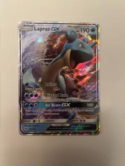 Pokemon Lapras GX Full Art Holo Card Lot Sun & Moon Set 2 Cards English 2017 - Image 3