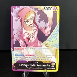 One Piece CCG Donquixote Rosinante OP12-061 Leader Card - Image 1