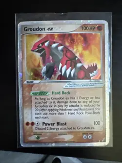 Groudon ex 93/100 Ultra Rare Holo Crystal Guardians Pokemon Card HP - Image 1