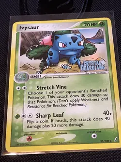 Ivysaur Crystal Guardians Reverse Holo Stamped Card 35/100 - Image 1