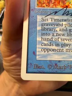 MTG Unlimited Timetwister - Heavy Played (HP) - Authentic - Artist Signed - Image 2