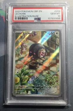 Pokemon TCG Lechonk 2023 209/197 PSA 10 Illustration Rare - Image 1