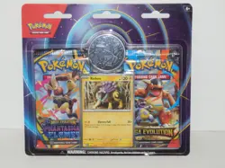 Pokemon Raikou Promo Phantasm Flames & Mega Evolution 2 Booster Packs Coin - Image 1