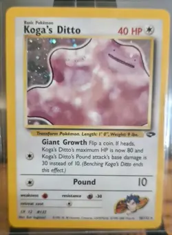 Pokemon TCG Koga's Ditto Holo Rare Card 10/132 Gym Challenge Ungraded - Image 1