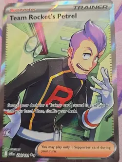 Team Rocket's Petrel 226/182 Sv10: Destined Rivals Pokemon Full Art Holo NM - Image 2