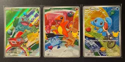Pokemon TCG First Partner Illustration Collection Series 1 Kanto GEN 1 Starters - Image 1
