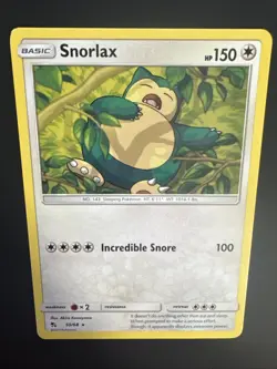 Pokemon TCG Snorlax 50/68 Sun & Moon Hidden Fates - Rare - Image 3