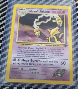 LP+ Sabrina's Alakazam 16/132 Gym Challenge Holo Original WotC Pokemon 2000 - Image 1
