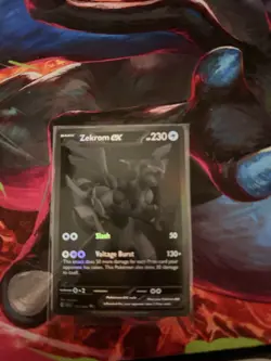 Zekrom EX Full Art Holo 172/086 Sv: Black Bolt 230 HP Rare Pokemon TCG - Image 2
