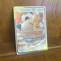 Pokemon Eevee & Snorlax GX TAG TEAM 120/181 SM-Team Up Ultra Rare Holo 270 HP - Image 1