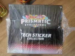 Pokemon Prismatic Evolutions Tech Sticker Collection 4 Full Cases Display - Image 2