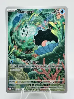 2025 Pokemon TCG Clamperl Illustration Rare 195/182 Scarlet & Violet Pack Fresh - Image 1