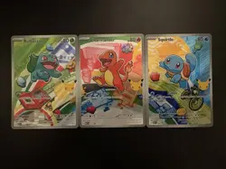 Pokemon First Partners Illustration Collection MEP Bulbasaur Charmander Squirtle - Image 1