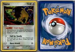 2006 Pokemon, Crystal Guardians, #9/100 Tauros, Holo Rare - Image 1