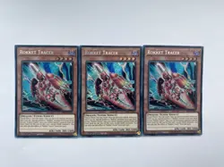 3x RA05-EN015 Rokket Tracer Secret Rare 1st Ed YuGiOh Playset - Image 1