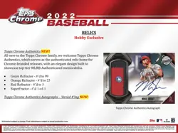 2022 Topps Chrome Baseball HTA Jumbo Hobby Box - Factory Sealed 5 Autos per Box - Image 3