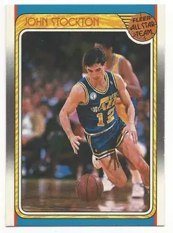 JOHN STOCKTON 1988-89 Fleer All-Star Team ROOKIE #127 Utah Jazz NM-MT - Image 1