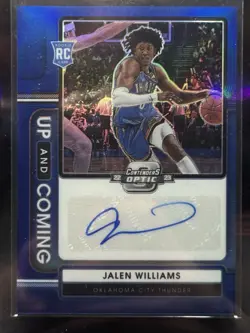 2022-23 Panini Contenders Optic Jalen Williams #UCA-JLW Blue Prizm /75 (AU, RC) - Image 1