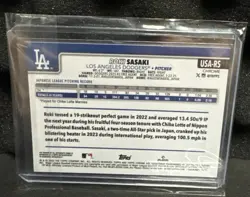 2025 Topps Chrome Update Sapphire Auto #USA-RS Roki Sasaki RC Auto /199 Los - Image 2