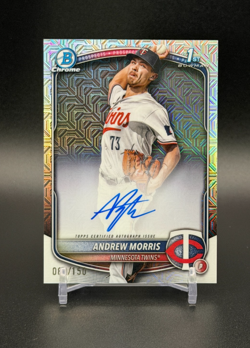 2025 Bowman Chrome 1st Andrew Morris Auto /150 HTA Choice Refractor #CPA-AMO - Image 1