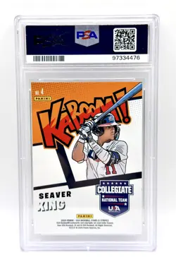 Seaver King KABOOM 2024 Panini USA Stars & Stripes #4 Washington Nationals SP - Image 2