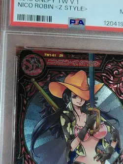 PSA 9 Nico Robin Z Style 61 Treasure World Vol 1 Holo One Piece Card Bandai 2012 - Image 4