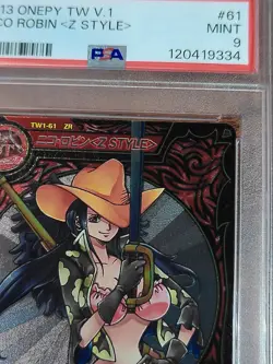 PSA 9 Nico Robin Z Style 61 Treasure World Vol 1 Holo One Piece Card Bandai 2012 - Image 5