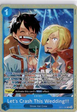 Let's Crash This Wedding!!! One Piece TCG OP11-060 Best Vol. 5 English Alt Promo - Image 1