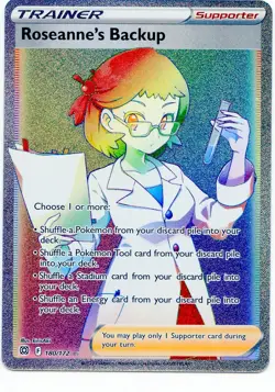 Pokemon Card roseannes roseanne's backup 180/172 brilliant stars rainbow art - Image 1