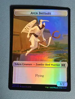 MTG Drake // Aven Initiate Double-sided Token Foil Double Masters 2x2 NM - Image 2