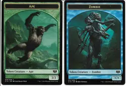 x36 MTG Commander (C14) #018 Ape & #011 Zombie token non-foil, NM/LP - Image 1