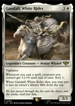 Gandalf, White Rider 290: The Lord of the Rings: Magic: The Gathering NM - Image 1