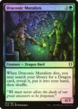 NM Foil Draconic Muralists, MTG, Baldur's Gate, Magic the Gathering, 224 - Image 1